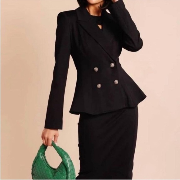 NWT RACHEL PARCELL ponte jacket in black - Picture 2 of 5